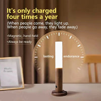 Rechargeable Wall Sconces Magnetic Night Light Motion Sensor Night Lights Wooden Wall Lighting for Bedroom Stair