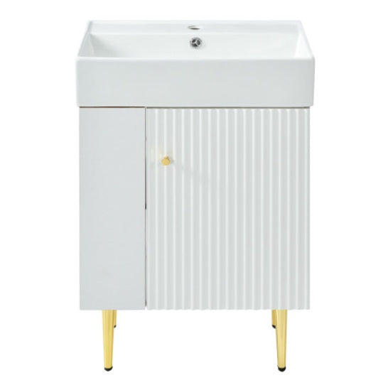 21.6 Inch White Bathroom Vanity, Unavailable Platforms- SHEIN Corporation, Temu