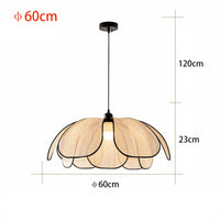 Vintage Hand-Woven Lotus Dining Room Chandelier Bedroom Living Room Lamp European And American Art Atmosphere Lighting Lamps E27