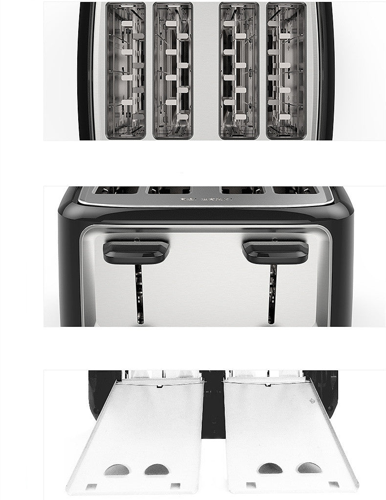 1500W High-Power 4-Slice Toaster – Family-Sized Efficiency with 6 Browning Levels