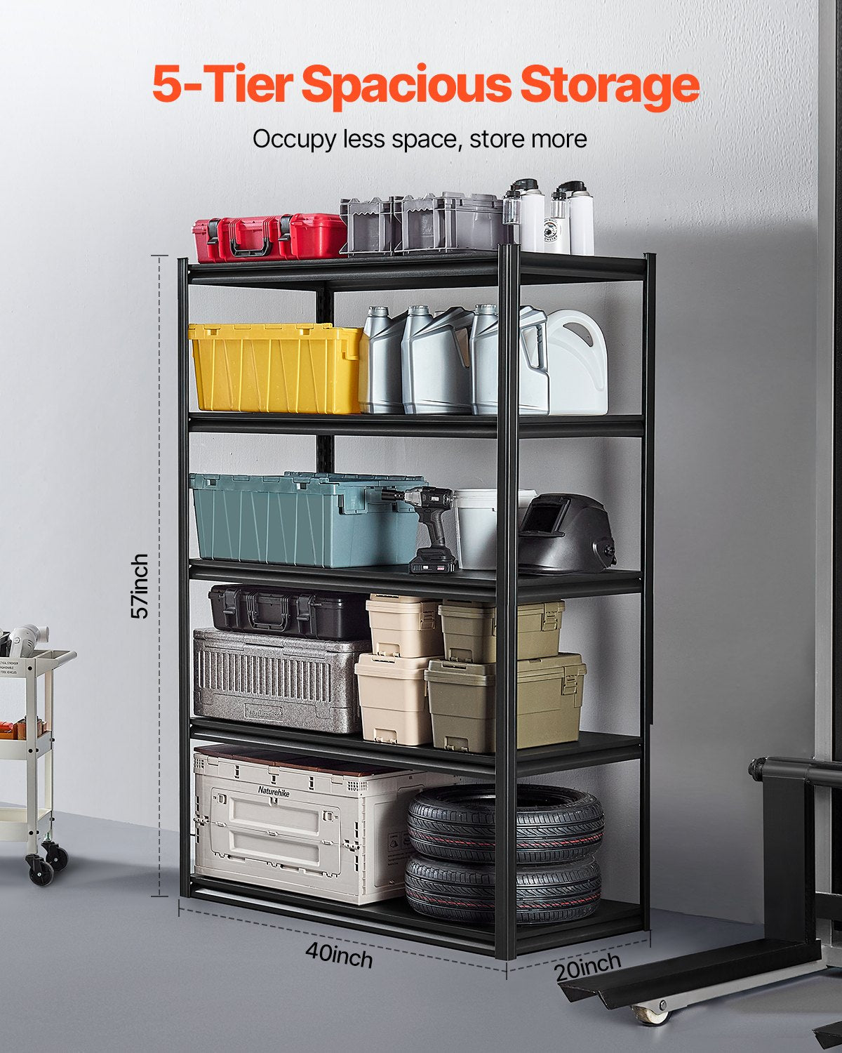 Storage Shelves 24 D X 48 W X 72 H 5-tier Garage Storage Shelving
