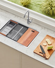 33' Kitchen Sink Undermount Double Bowl Drop-In Basin Stainless Steel Bar