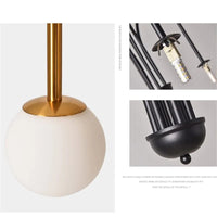 Comet Chandelier Nordic Replica Design Arch Lamp Living Room Restaurant Glass Ball Lamp Cafe Kitchen Dining Table Decor Light