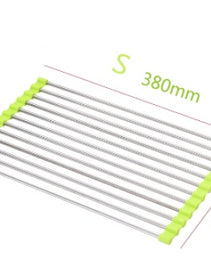 Folding Kitchen Drain Sink Rack Stainless Steel
