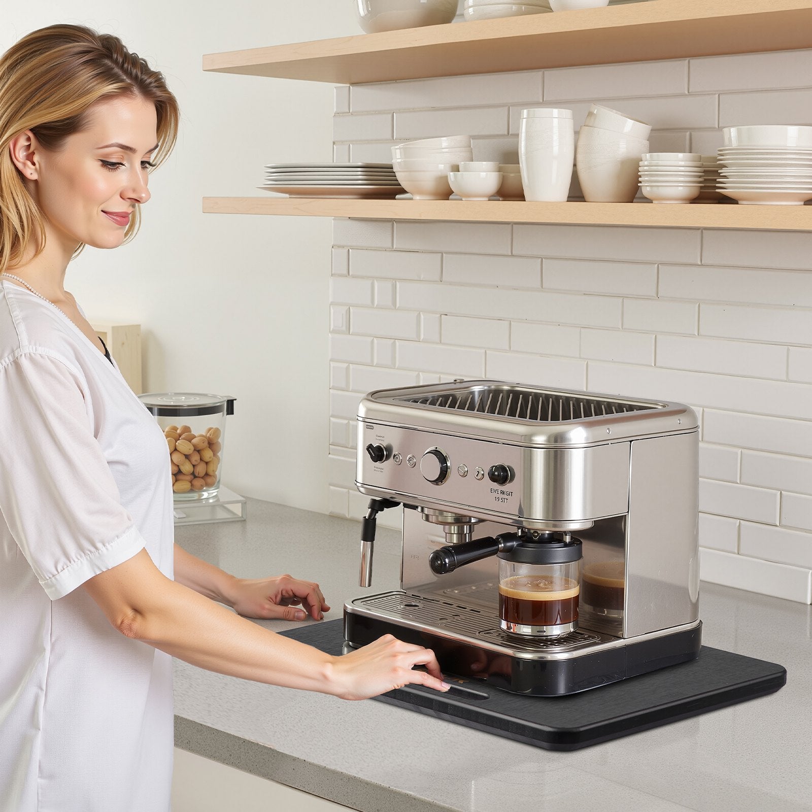 Appliance Slider 13 X 16 In Sliding Tray For Coffee Maker Black