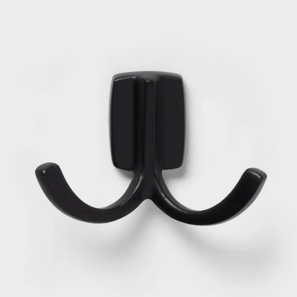 Modern Octopus Hook Matte Black: Cast Aluminum Towel Hook, Powder-Coated, 20lb Capacity