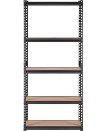 VEVOR Storage Shelving Unit, 5-Tier Adjustable, 2000 Lbs Capacity, Heavy Duty Garage Shelves Metal Organizer Utility Rack, Black,  For Kitchen Pantry Basement Bathroom Laundry