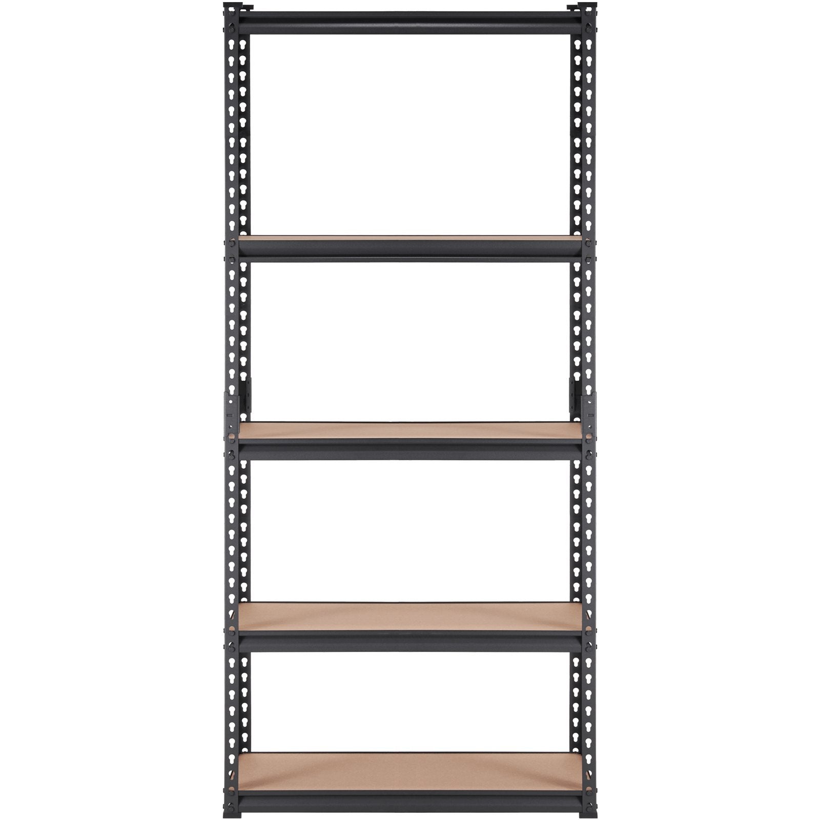 VEVOR Storage Shelving Unit, 5-Tier Adjustable, 2000 Lbs Capacity, Heavy Duty Garage Shelves Metal Organizer Utility Rack, Black,  For Kitchen Pantry Basement Bathroom Laundry