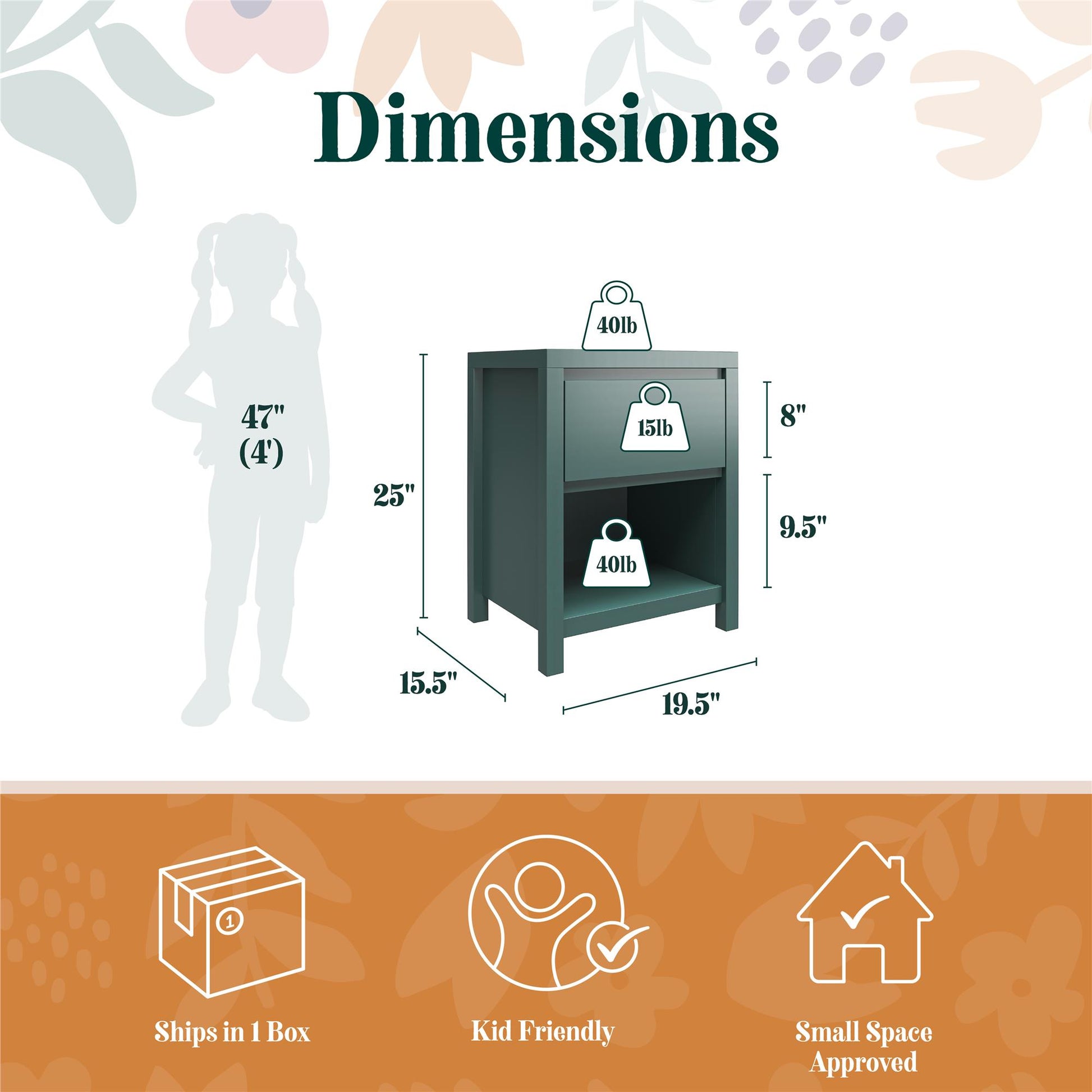 Haven 1 Drawer Nightstand