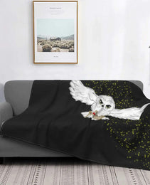 Gothic Mysterious Halloween Witch Flannel Blanket