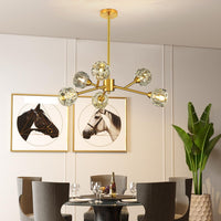 Sputnik Chandeliers for Dining Room，6 Lights D25'' Inch
