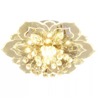 Creative LED Ceiling Light Crystal Flower Chandelier Bedroom Hallway Living Room Pendant Lamp Bedroom Kitchen Decoration Light