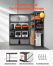 Storage Shelves 5 Tier Adjustable Heavy Duty Garage Shelving Units 2500 Lbs