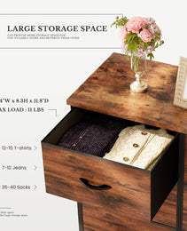 Tall Dresser Fabric Storage Tower ,Wooden Top For Kid Room, Closet, Entryway, Nursery
