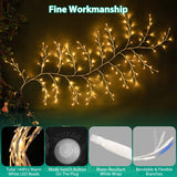 1Pc 7.87FT Lighted Birch Garland Lighted Twig Vine Lights 144LED Birch Garland With Lights String Light With Timer 8 Modes IP45 Waterproof For Christmas Fireplace Home Decoration - CJDS - FC