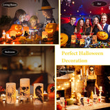 3 Pack Halloween Flameless Candle Lamp With Timer Setting Battery Operated Warm Orange Light Candles For Halloween Party Decoration - CJDS - FC