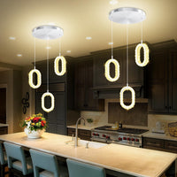 Gold 1 Ring Pendant Lights Kitchen Island Single Head Crystal Chandeliers Foyer Entrance Modern LED Dimmable Chandeliers