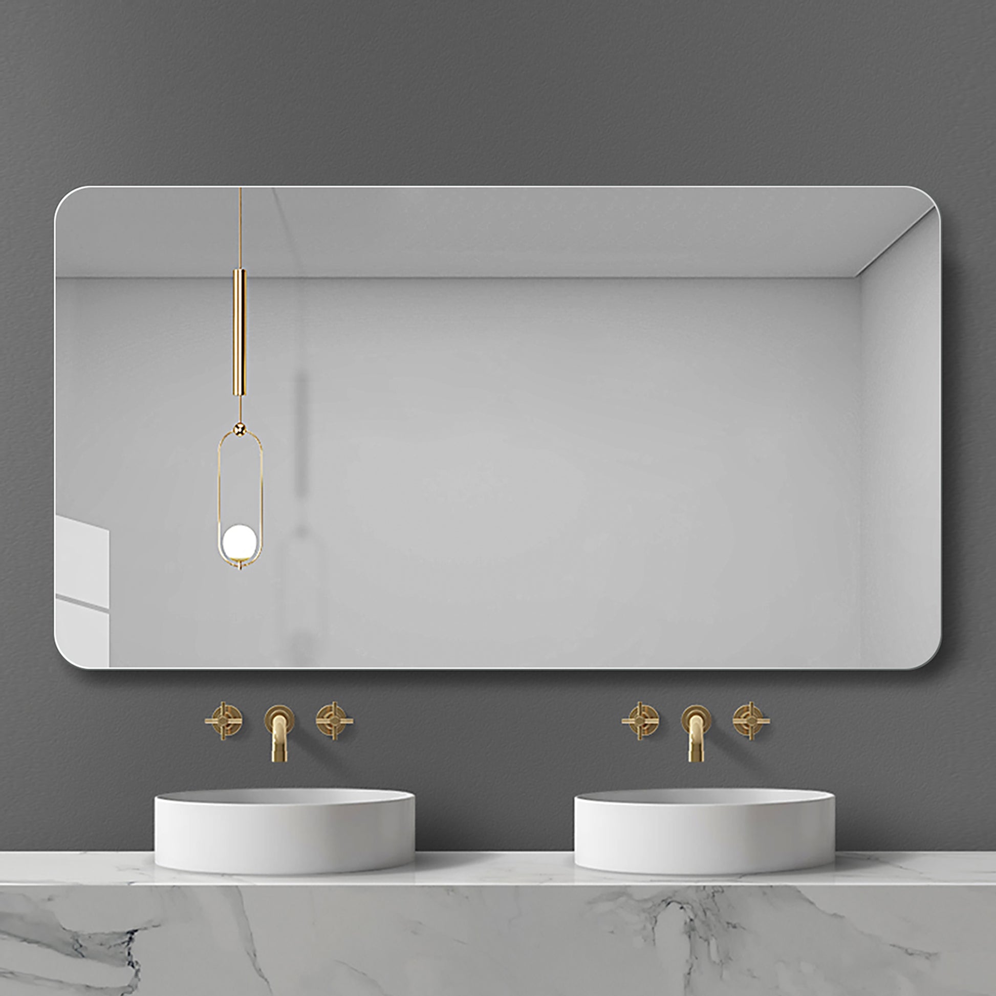 Bathroom Vanity Mirror , Wall-Mounted Mirror For Bathroom Anti-Fog Waterproof