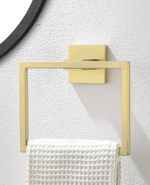 5 Piece SUS304 Bathroom Set Towel Bar  Ring  Hooks  TP Holder  Brushed Finish