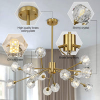 Sputnik Chandeliers for Dining Room，15 Lights D39'' Inch