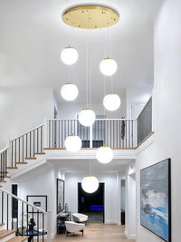 Modern Globe Chandelier Bubble Chandelier for Staircase Globe Pendant Light