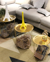 Simple Iron Art Small Coffee Table Side Several Bedroom Small Round Table