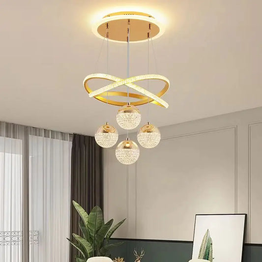 Modern Dining Room led Chandelier Lighting Three LED Colors Nordic Restaurant Lighting Living Room Chandelier Hanging Lamp