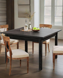 Wood Dining Table Modern Kitchen Table For Dining Room Living Room, 2-4 People Dining Room Table Square Dinner Tables With Wooden Legs Thick Top