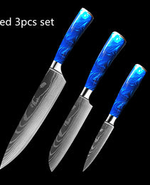 8-inch Chef Knife with Blue Resin Handle