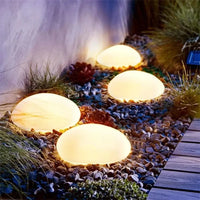 Solar Decorative Lamp Frosted Ground Lamp Outdoor Waterproof  Portable Energy Saving  Lantern Pebble Lawn Light Home Garden Lamp