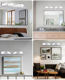 29  Modern 4-Light LED Vanity Light, Sleek Chrome Bathroom Wall Light Fixture For Mirror, Shower, And Bathroom Decor