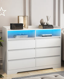 6-drawer Vanity With LED Lights - CJDS