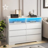 6-drawer Vanity With LED Lights - CJDS