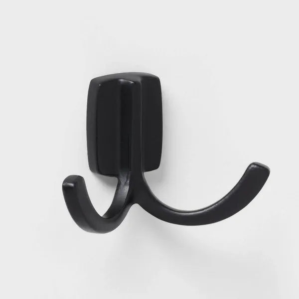 Modern Octopus Hook Matte Black: Cast Aluminum Towel Hook, Powder-Coated, 20lb Capacity