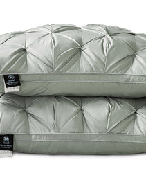 A Pair Of Feather Pillows And White Goose Single Neck Guards