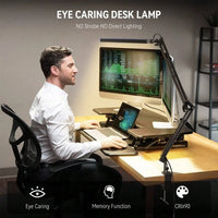 LED Desk Lamp For Home,Reading,Study,Adjustable Eye-Caring Desk Light with Clamp, 3 Color Modes,10 Brightness Table Light Office