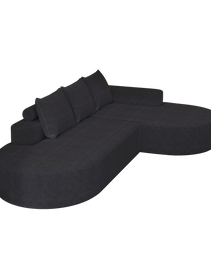 Modern Curved Sofa ,Chenille Upholstered Sectional Sofa Couch Set,Modular 108.5 L Shaped Sectional Living Room Sofa Set With 3 Pillows,Free Combination Sofa Couch For Living Room,Bedroom