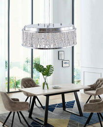 Modern Crystal Chandelier 19 Inches Aluminum Iron Round Ceiling Light Flush Mount Ceiling Light Fixture For Kitchen Island Dinning Bedrooms And Hallway   Bulb Not Included