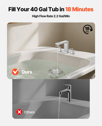 Roman Tub Faucet, 3 Hole Waterfall Bathtub Faucet, Bath Tubs Faucets Set With 2 Handles, Roman Tub Faucets Deck Mount For Pet Washing, Baby Care, Adult Bathing, Silver, Right-Angle Tub Faucet