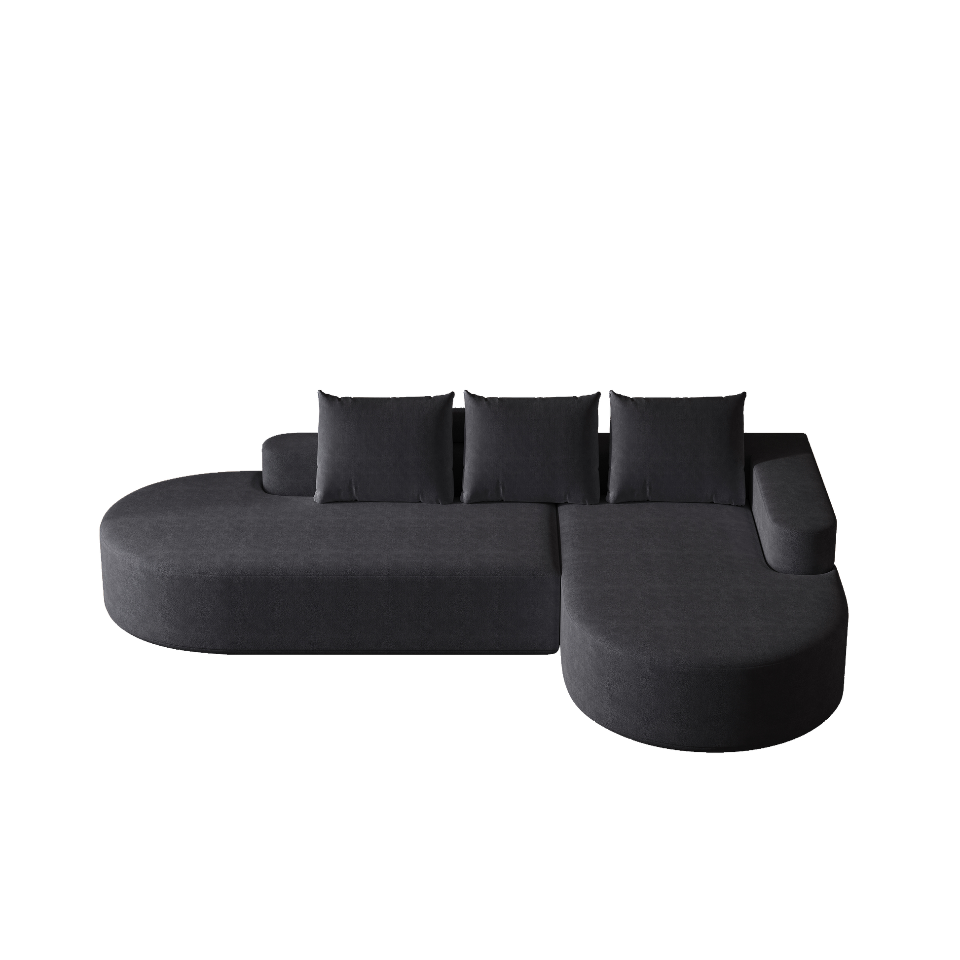 Modern Curved Sofa ,Chenille Upholstered Sectional Sofa Couch Set,Modular 108.5 L Shaped Sectional Living Room Sofa Set With 3 Pillows,Free Combination Sofa Couch For Living Room,Bedroom