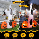 11.8 FT Halloween Inflatables Ghost Spider Pumpkin Outdoor Decorations - CJDS - FC