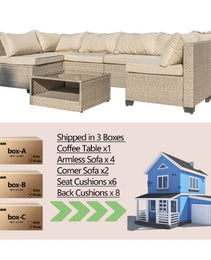 7-piece Patio Sofa Furniture Set