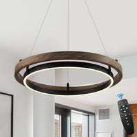 Modern Brass Chandelier for Living Room LED 3 Ring Chandeliers Black Gold