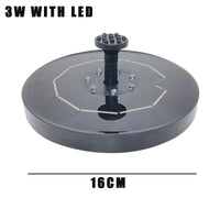 Solar Fountain for Bird Bath Water Pump with Colorful Lights Independent Portable For Garden Pond Swimming Pool  Aquarium
