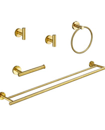 5 Piece Bathroom Towel Rack Set Wall Mount
