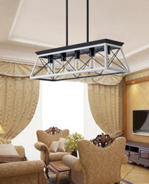 5 Lamps Farmhouse Chandelier Dining Room White