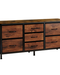 Drawer Dresser For Bedroom, Drawers With Wooden Top Metal Frame