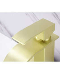 Waterfall Spout Single Handle Bathroom Sink Faucet