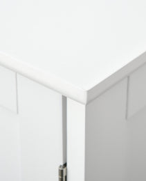 Bathroom Vanities, Bathroom Sink Cabinets with U-Shape Cut-Out and Adjustable Internal Shelf, White