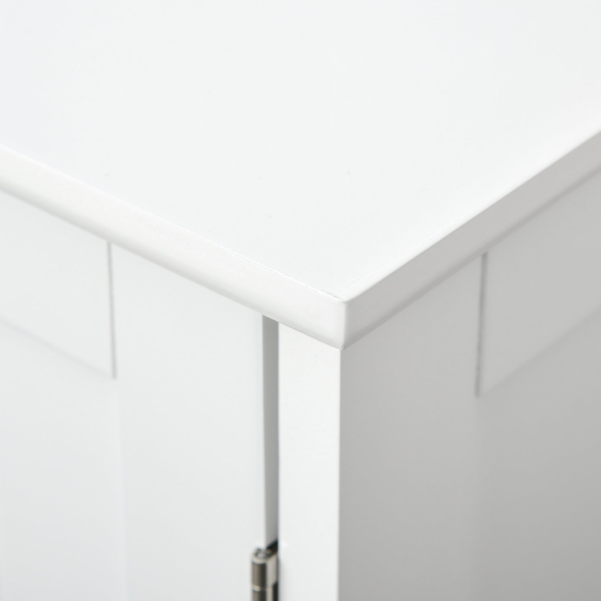 Bathroom Vanities, Bathroom Sink Cabinets with U-Shape Cut-Out and Adjustable Internal Shelf, White
